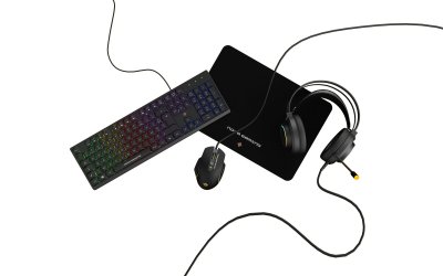 MOBILITY Pack 4en1 Gamer (clavier/souris/casque/tapis)  Lab Aquila Rgb