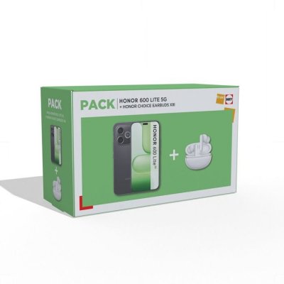 HONOR Pack 600 Lite 5G 8/256 Go Velvet Black + Choice earbuds X8i White