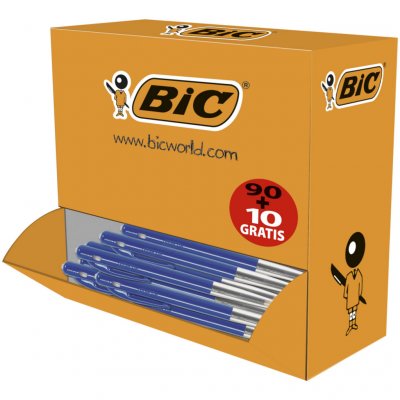 BIC Pack 90 stylos bille  M10 bleu + 10 offerts - pointe moyenne