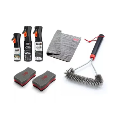 WEBER Pack accessoires barbecue Kit de nettoyage bbq charbon &eacute;maill&eacute;
