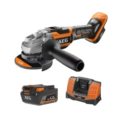 AEG Pack  18V - Meuleuse Brushless 125 mm - Batterie 4.0 Ah - Chargeur
