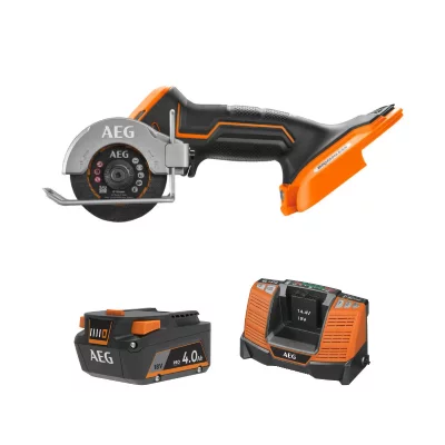 AEG Pack  18V - Mini scie multi-mat&eacute;riaux Brushless - Batterie 4.0 Ah - Chargeur