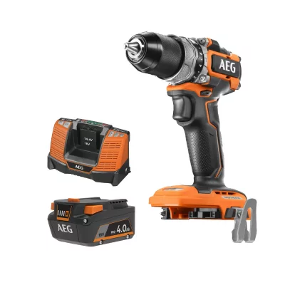 AEG Pack  18V - Perceuse percussion Brushless Subcompact - Batterie 4.0 Ah - Chargeur