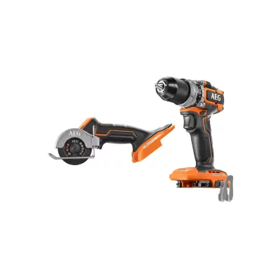 AEG Pack  Perceuse &agrave; percussion - Mini scie multi-mat&eacute;riaux - 18 V - Subcompact - Brushless