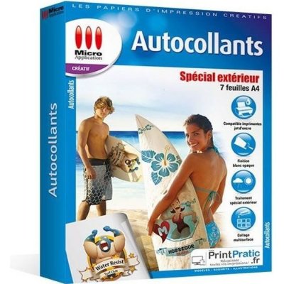 MICRO APPLICATION Pack autocollants sp&eacute;cials ext&eacute;rieur  a4