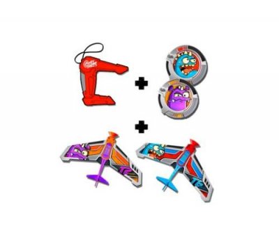 SILV Pack Avion 2 Fl&eacute;chettes + Fronde erlit Sky Challenger Attack