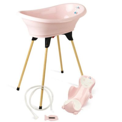 THERMOBABY Pack baignoire  VASCO 5 en 1 Rose poudre - Fabriqu&eacute; en France