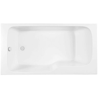 Pack BD Malice 170x90cm, antid&eacute;rapant, version Gauche, Blanc Mat + vidage Chrome