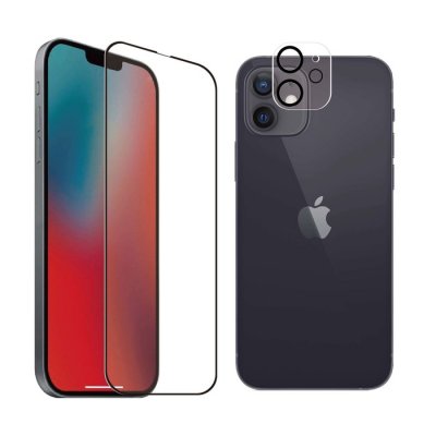 TIGER Pack cam&eacute;ra lens + tpg antibact&eacute;rien glass pour iphone 14 plus transparent