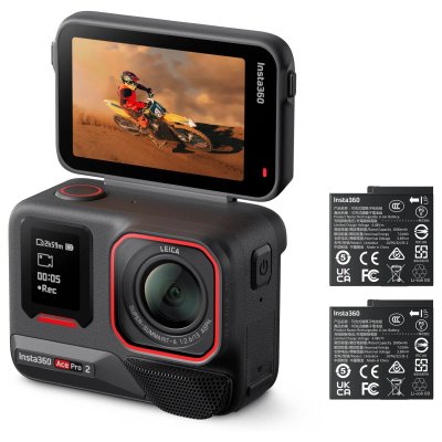 INSTA360 Pack Cam&eacute;ra sport  Ace Pro 2 Noir + 2nde batterie 
