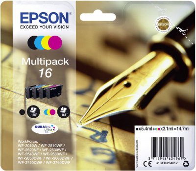 EPSON Pack cartouche  C13T16264012 16 - Noir + 3 couleurs