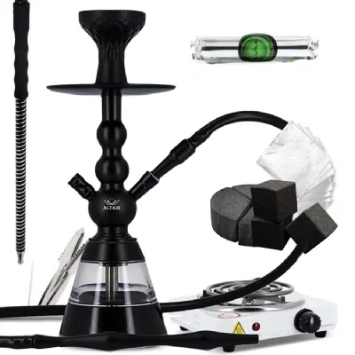 HND Pack Chicha Revenge avec Narguil&eacute; Alu Noir + Accessoires