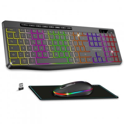 ADVANCE Pack Clavier/Souris  R TYPE Combo Noir Sansfil/RGB/Batterie/IPX4/WinMac 