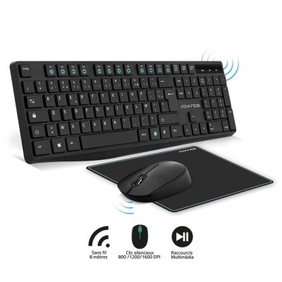 ADVANCE Pack clavier+souris sans fil + tapis 