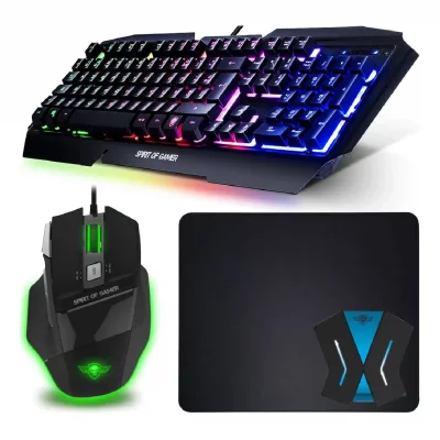 SPIRIT OF GAMER Pack Clavier Souris XB1 XBox One Pro-K5 RGB et Convertisseur