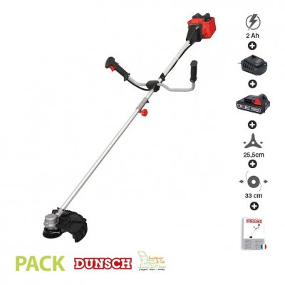 DUNSCH Pack coupe bordure sans fil batterie 20v et chargeur  du22040bp
