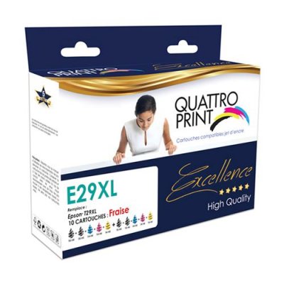 QUATTRO PRINT Pack De 10 Cartouches Compatibles Epson T2996