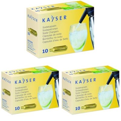 KAYSER Pack de 10 cartouches gaz pour siphon &agrave; eau de seltz -  - 1101