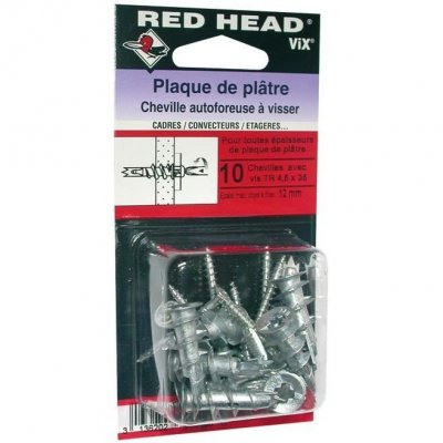 RED HEAD Pack de 10 chevilles Vix - bois + vis TR - &Oslash;4,5 x 35 mm
