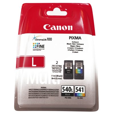 CANON Pack de 2 cartouches d'encre  PK PG540L/CL541 Noir Cyan Jaune et Magenta 