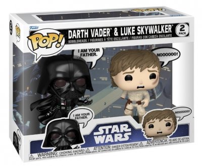 FUNKO Pack de 2 figurines Pop Star Wars Darth Vader and Luke Skywalker