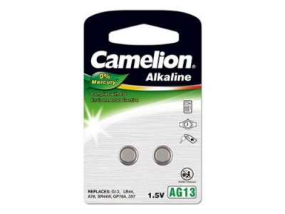 CAMELION Pack de 2 piles bouton  ag13 0%hg