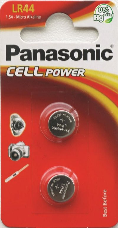 PANASONIC Pack de 2 piles  Micro Alkaline LR44 1.5V 
