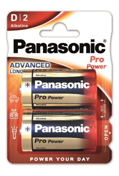 PANASONIC Pack de 2 piles  Pro Power LR20 Type D 