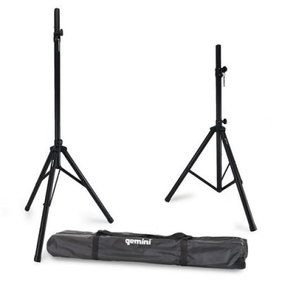 GEMINI Pack de 2 supports d'enceinte tr&eacute;pied avec sac de transport - ST-PACK