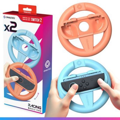 ONIVERSE Pack De 2 Supports Manette Volants De Course -  - Orange/bleu