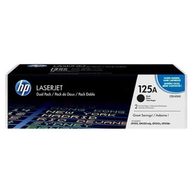 HP Pack de 2 toners noirs  pour Colorlaserjet CP 1215 / 1515 / 1518 (125A)