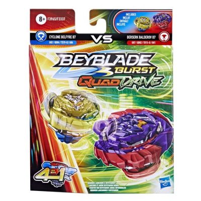 BEYBLADE Pack de 2 toupies Burst QuadDrive Cyclone Belfyre B7 Berserk Balderov