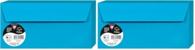 CLAIREFONTAINE Pack de 20 enveloppes DL Pollen 110 x 220 mm Bleu