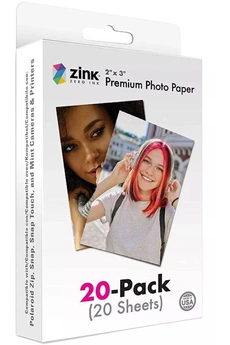 ZINK Pack de 20 feuilles papier photo Polaroid  2x3