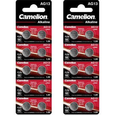 CAMELION Pack de 20 piles  Alcaline AG13/LR44/LR1154/357 0% Mercury/Hg