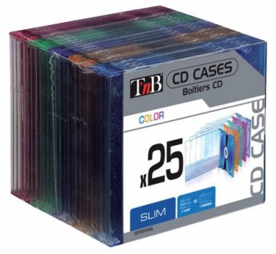 TNB Pack de 25 bo&icirc;tiers CD Slim T'nB Crystal ColorX