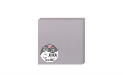 CLAIREFONTAINE Pack de 25 cartes pli&eacute;es Pollen 135 x 135 mm Gris Koala
