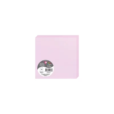 POLLEN BY CLAIREFONTAINE Pack de 25 cartes pli&eacute;es Pollen 135 x 135 mm Rose drag&eacute;e