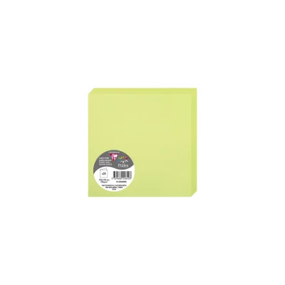 POLL Pack de 25 cartes pli&eacute;es en 135 x 135 mm Vert Bourgeon