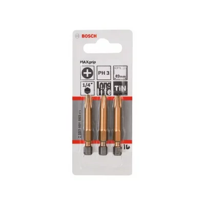 BOSCH Pack de 3 embouts MAXGRIP PH3 49mm -  - 2607001553