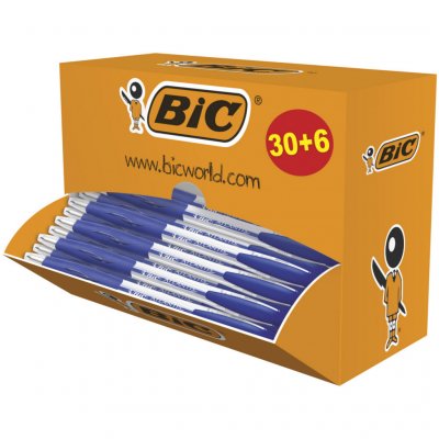 BIC Pack de 36 Atlantis bleu r&eacute;tractables dont 6 offerts - Bleu - 