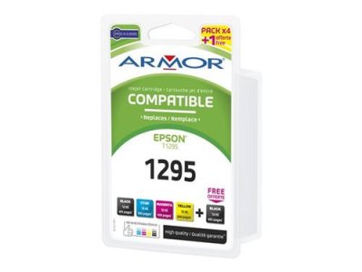 ARMOR Pack de 4 Cartouches  Jet d'Encre compatible Epson T129540 Noir, Cyan, Magenta,