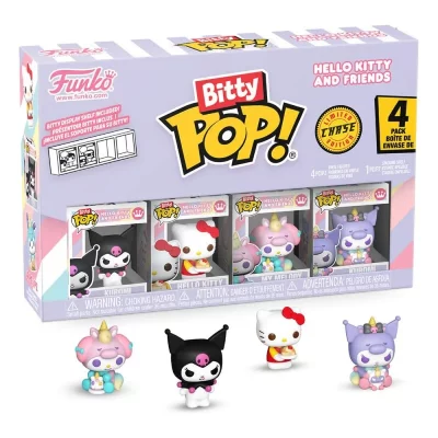 FUNKO Pack de 4 Figurines  Bitty Pop Hello Kitty and Friends Kuromi 