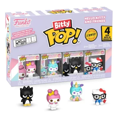 FUNKO Pack de 4 Figurines  Bitty Pop Hello Kitty and Friends My Melody 