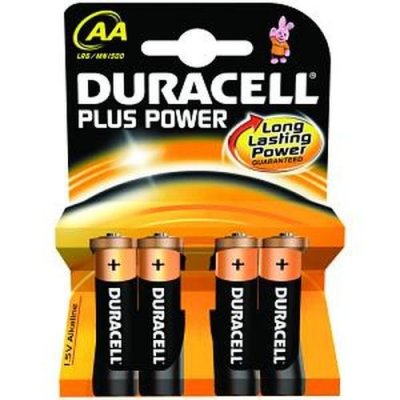  Pack de 4 piles Alcaline Duracell Plus Power type AA 1,5V (R06)