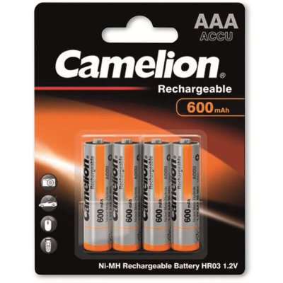 CAMELION Pack de 4 piles rechargeables  aaa micro 600mah