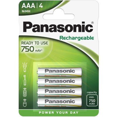 PANASONIC Pack de 4 piles rechargeables  Evolta AAA LR03 