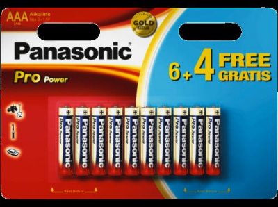 PANASONIC Pack de 6+4 piles  Pro Power AAA-LR03