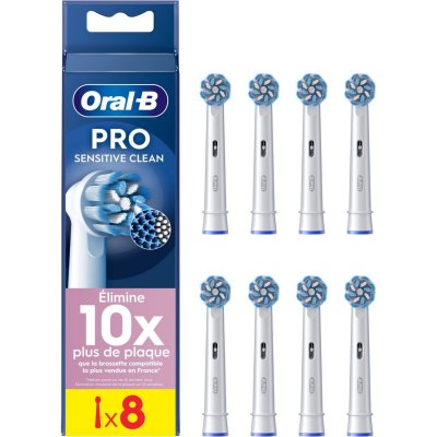 ORAL B Pack de 8 brossettes pour brosse &agrave; dents Oral-B Pro Sensitive Clean
