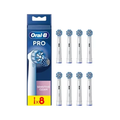 ORAL B Pack de 8 brossettes pour brosse &agrave; dents Oral-B Pro Sensitive Clean